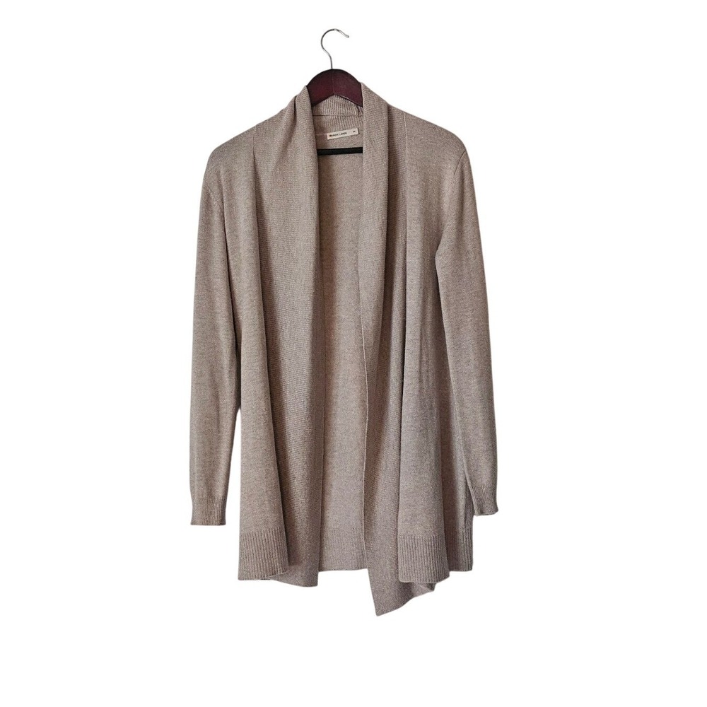 Marine Layer Mae Oatmeal Cashmere Wool Blend Open Front Cardigan Size M